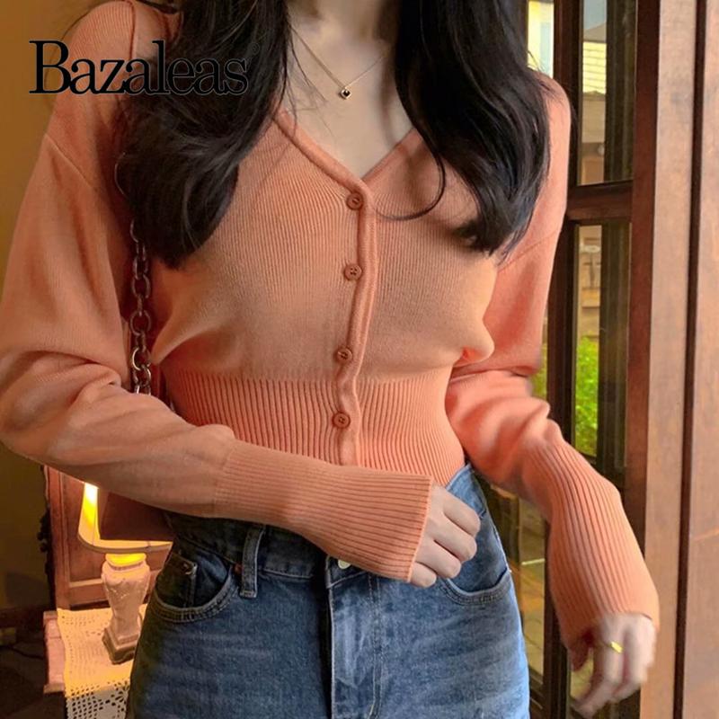 Bazaleas Spring Orange Pull Femme Vintage Front Buttons Cardigan Chic V Neck Sweater Casual Knitted Tops, 886 white m44
Bazaleas Spring Orange Pull Femme Vintage Front Buttons Cardigan Chic V Neck Sweater Casual Knitted Tops, 886 white m44