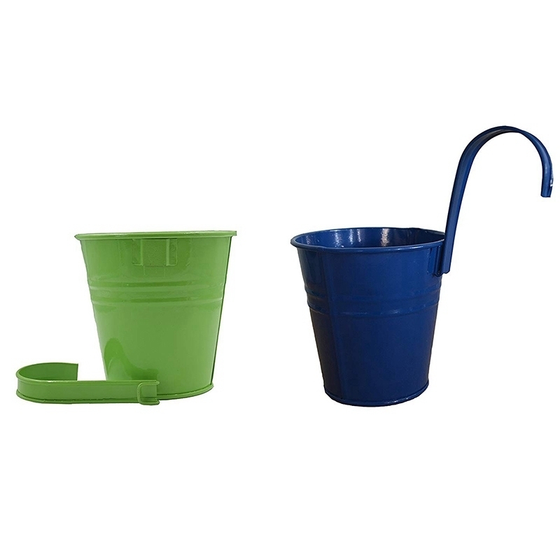 Hanging Pots, Garden Pots Balcony Planters Metal Bucket Flower Holders - Detachable Hook (8 Pcs) Y200709
Hanging Pots, Garden Pots Balcony Planters Metal Bucket Flower Holders - Detachable Hook (8 Pcs) Y200709
