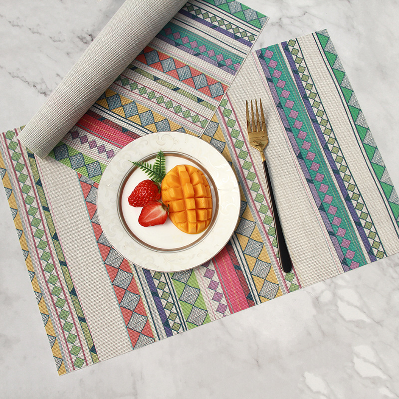 geometric pattern Washable pvc print placemat waterproof oilproof mat pad home Dining Table kitchen Table Mats drop ship
geometric pattern Washable pvc print placemat waterproof oilproof mat pad home Dining Table kitchen Table Mats drop ship