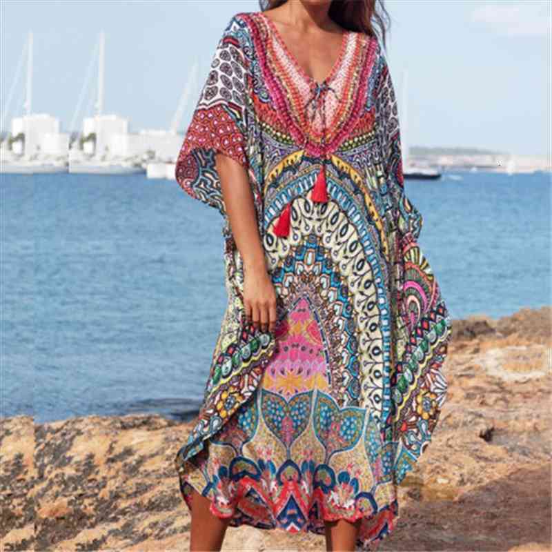 Quick-drying Bohemian Lace Up Bats Sleeve Tassel Loose Summer Beach Dress Robe Moroccan Kaftan Tunic Women Beachwear N897, Black;gray
Quick-drying Bohemian Lace Up Bats Sleeve Tassel Loose Summer Beach Dress Robe Moroccan Kaftan Tunic Women Beachwear N897, Black;gray