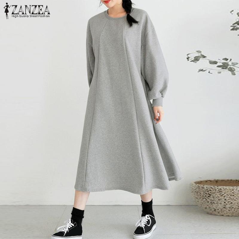 Elegant Puff Sleeve Robe Women' Autumn Sundress ZANZEA 2020 Casual Patchwork Maxi Vestido Female Solid Hoodies Dress Plus Size, Black
Elegant Puff Sleeve Robe Women' Autumn Sundress ZANZEA 2020 Casual Patchwork Maxi Vestido Female Solid Hoodies Dress Plus Size, Black