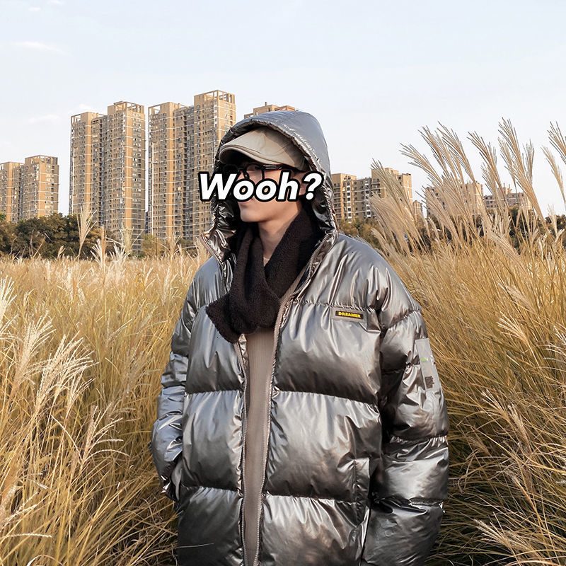 PR Men's Casual Hooded Warm Parka Korean Streetwear Men Warm Winter Coat Men Fashion Hip Hop Thicken Zipper Jackets 201127