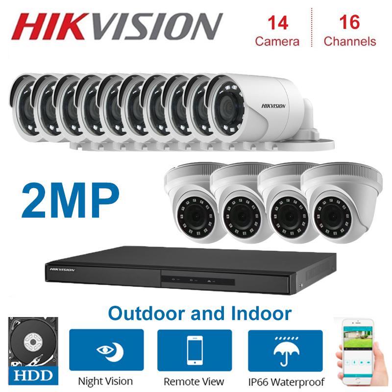 Hikvision 14 STKS 2MP 4 in 1 HD Night Vision Cameras with 16 Channel Surveillance DVR CCTV Security System Kits
Hikvision 14 STKS 2MP 4 in 1 HD Night Vision Cameras with 16 Channel Surveillance DVR CCTV Security System Kits