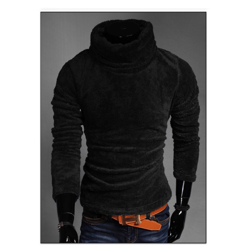 Autumn Men's Velvet Fleece Sweater Pullover Autumn Winter Male Turtleneck Sweaters Knitted Turtle Neck Pullovers Tops M-3XL 201203