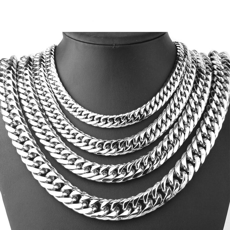 9/11/13/16/19/21mm wide Stainless Steel Cuban Chains Necklaces Big Heavy Silver Color Miami Chain for Men Hip Hop Rock jewelry
9/11/13/16/19/21mm wide Stainless Steel Cuban Chains Necklaces Big Heavy Silver Color Miami Chain for Men Hip Hop Rock jewelry