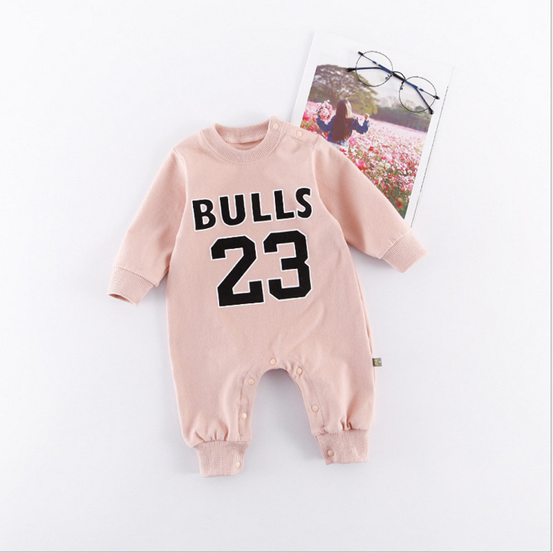 Fashion Newborn Baby Boy Girls Clothes letters Long sleeves Romper Autumn Winter Warm Sports Toddler Jumpsuit Outfits 0-18M 201027