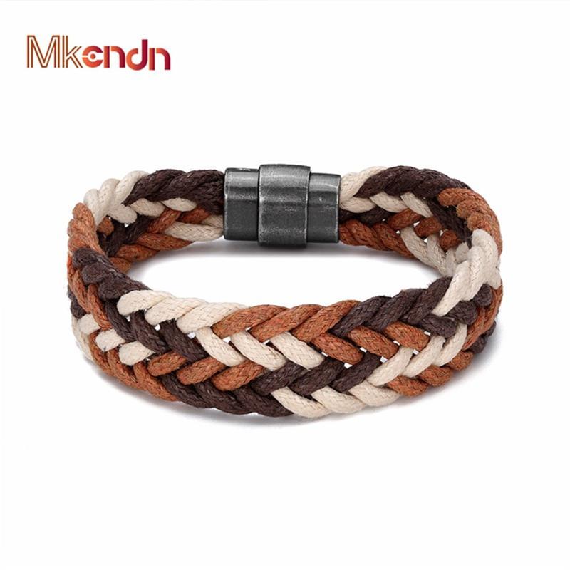 MKENDN New Arrival Women Handmade Multilayer Leather Bracelet Charm Wide Rope Wrap Woven Men Magnetic clasp jewelry
MKENDN New Arrival Women Handmade Multilayer Leather Bracelet Charm Wide Rope Wrap Woven Men Magnetic clasp jewelry
