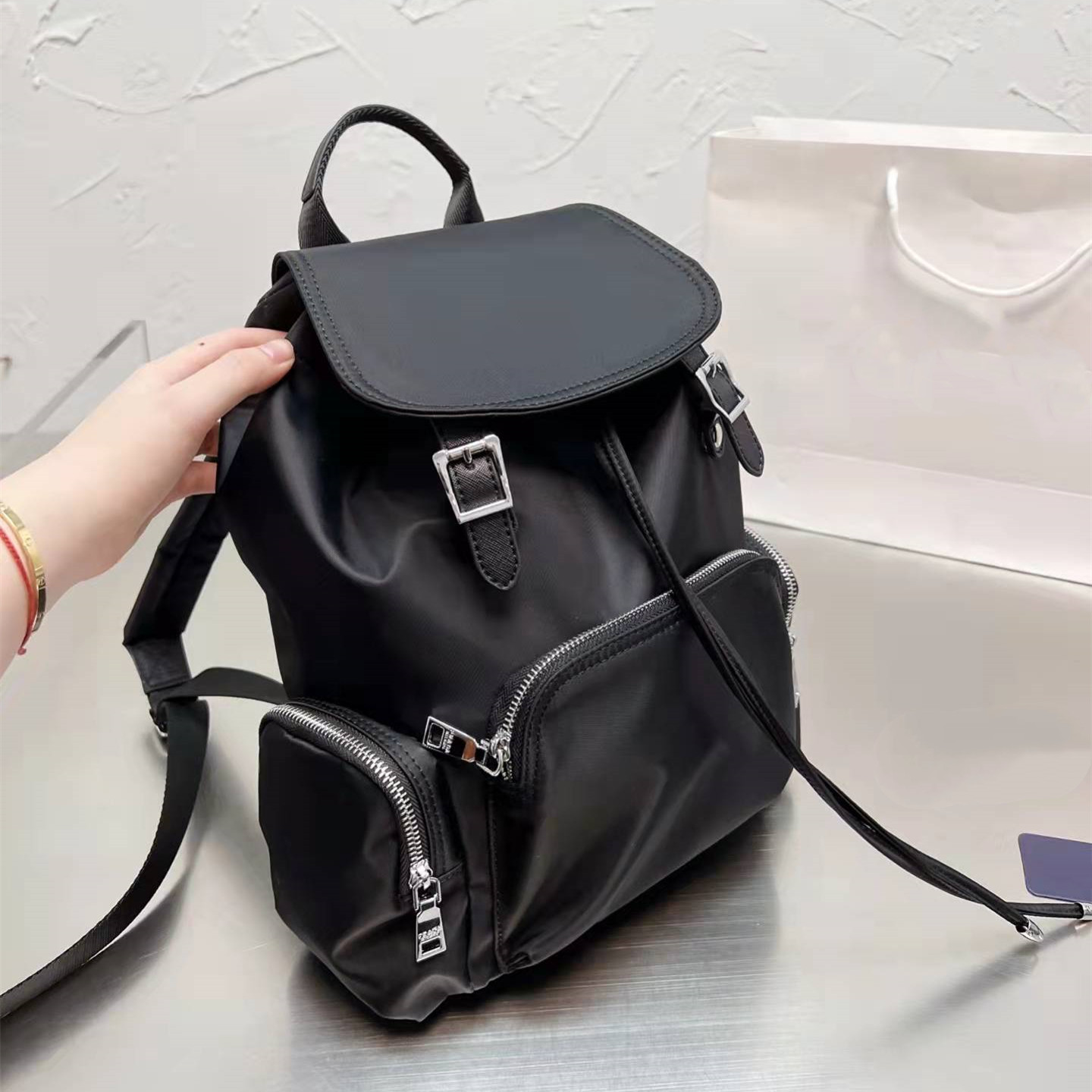 Designers Men's School Bags Backpacks Luxury Black Backpack Nylon Large Capacity Medium Size with Triangle Fashion Outdoor Mountaineering Back Packs Top Quality, Contact seller
Designers Men's School Bags Backpacks Luxury Black Backpack Nylon Large Capacity Medium Size with Triangle Fashion Outdoor Mountaineering Back Packs Top Quality, Contact seller