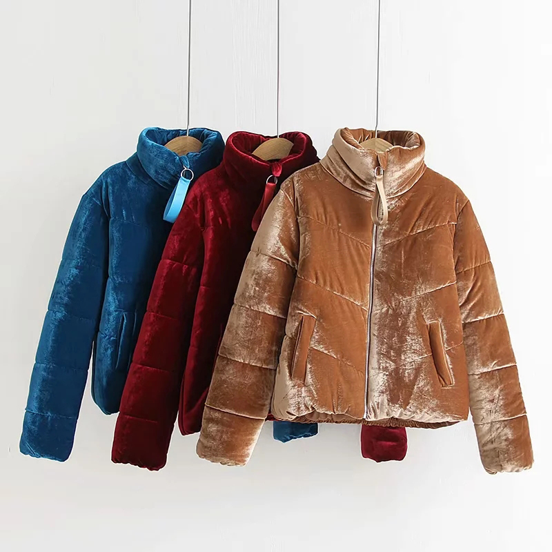 Autumn Winter Brown Red Blue Parkas Women Coat Casual Warm Velvet Parkas Female Pockets Zipper Outwears For Ladies Jacket 201201