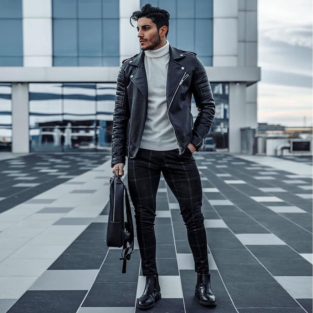 GINGTTO Trousers Skinny Super Stretch Chinos Pants Slim Fit Mens Casual Pant Plaid Elastic Waist 201125