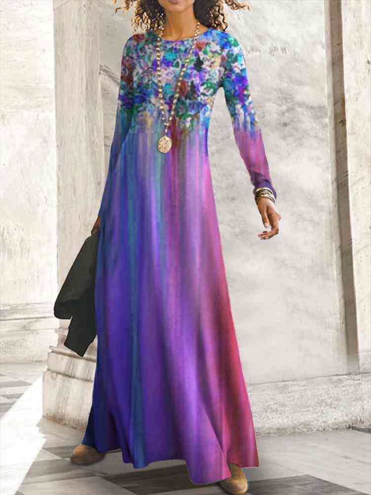 Fashion Women Loose Vintage Print Long Full Sleeve Dress Large Big Spring Casual Party Maxi Dresses Plus Sizes, Black;gray
Fashion Women Loose Vintage Print Long Full Sleeve Dress Large Big Spring Casual Party Maxi Dresses Plus Sizes, Black;gray