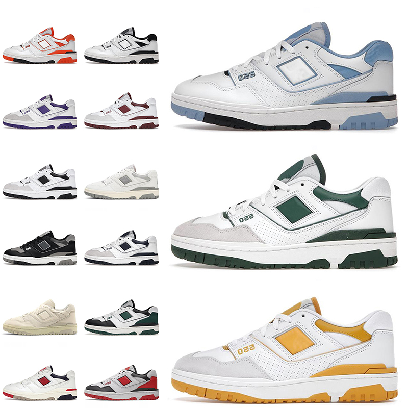 

Top Quality Women Men NB550 550 Designer Casual Shoes UNC White University Blue Green Black Sea Salt Varsity Gold Burgundy Auralee Shadow B550 Sneakers Mens Trainers, B10 syracuse 36-45