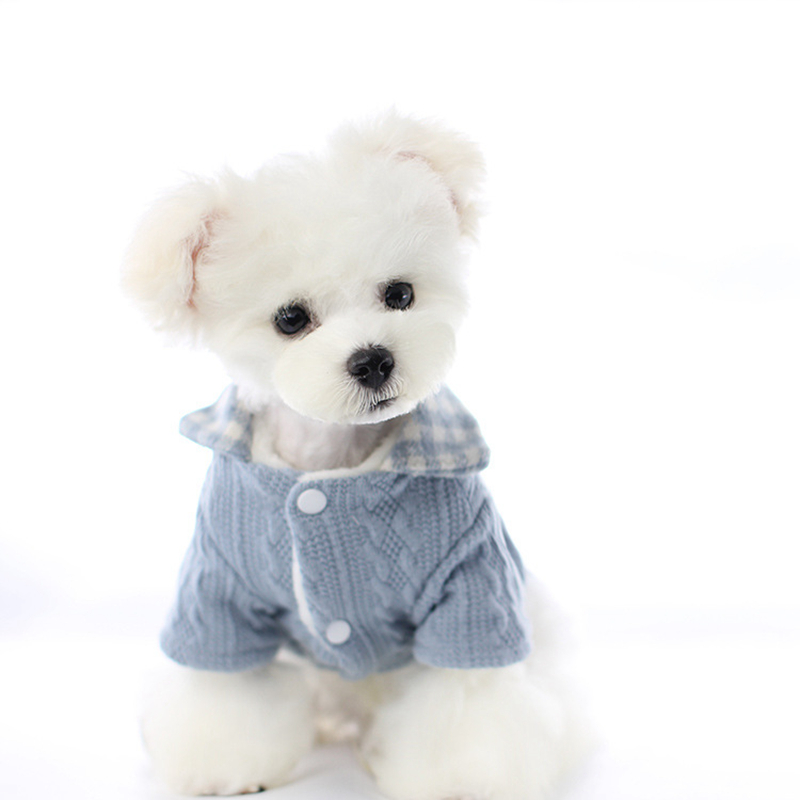 free shipping Warm Pet Sweater Winter Clothes Dog Apparel for Small Dogs Pomeranian Yorkies Chihuahua Schnauzer Thickened Flannel Lining Coats Pink Gi