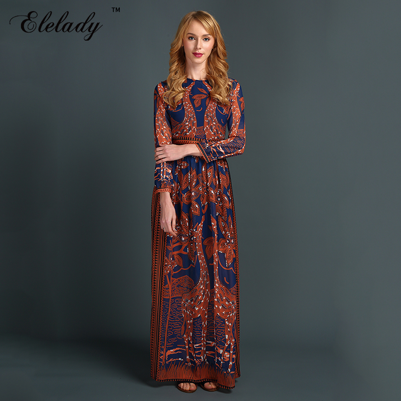 Southpire Bohemian Women Chiffon Long Dress Autumn Winter Casual Dress Female Elegant Party Dresses Vintage Clothes 201029