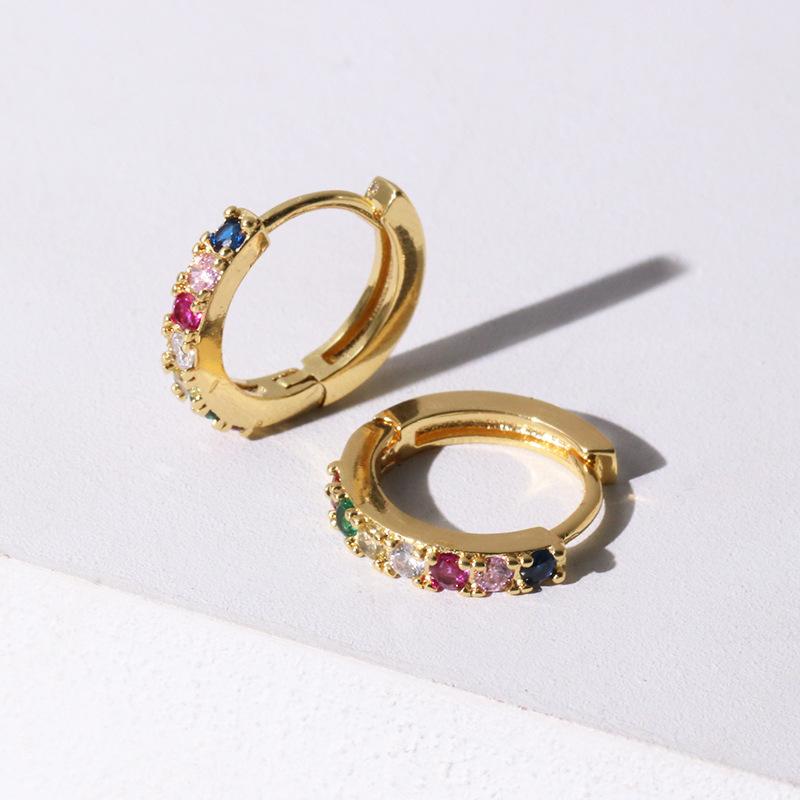 Trendy Gold Color Round Hoop Earrings Jewelry for Women Rainbow CZ Charm Small Huggie Earrings Wedding Party Gifts
Trendy Gold Color Round Hoop Earrings Jewelry for Women Rainbow CZ Charm Small Huggie Earrings Wedding Party Gifts