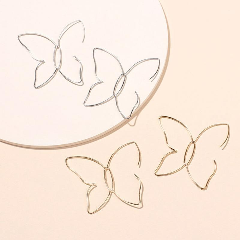 Hoop & Huggie 1 Pair Iron Butterfly Hollow Out Earrings Simple Design Stud Statement Simple1
Hoop & Huggie 1 Pair Iron Butterfly Hollow Out Earrings Simple Design Stud Statement Simple1