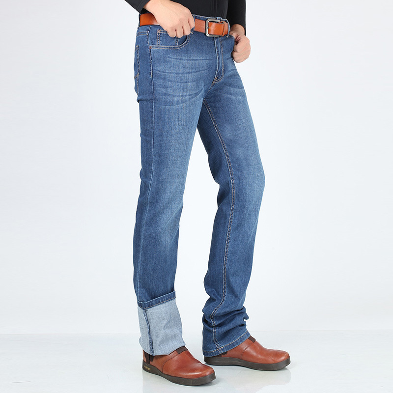 120 Cm Long Jeans Mens Spring Autumn Denim Pants Man Business Casual Jeans Male Long Denim Pants High Quality Men Jeans Pants 201223
