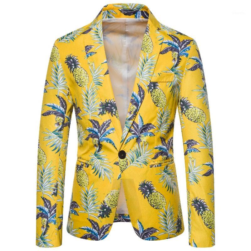 New Men Suit Jacket Hawaii Flower Style Fashion Pineapple Print Coat Male Autumn High Quality Suit Jacket European Size -3XL1, Cx101
New Men Suit Jacket Hawaii Flower Style Fashion Pineapple Print Coat Male Autumn High Quality Suit Jacket European Size -3XL1, Cx101