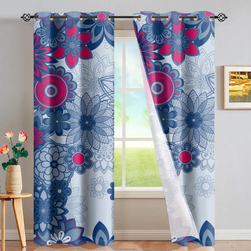 DARMIAN Creative Mandala Flower Pattern Blackout Grommet Curatain Living Room Decor Full Shading Thermal Insulated Drape Panel, Cutsom-d30
DARMIAN Creative Mandala Flower Pattern Blackout Grommet Curatain Living Room Decor Full Shading Thermal Insulated Drape Panel, Cutsom-d30