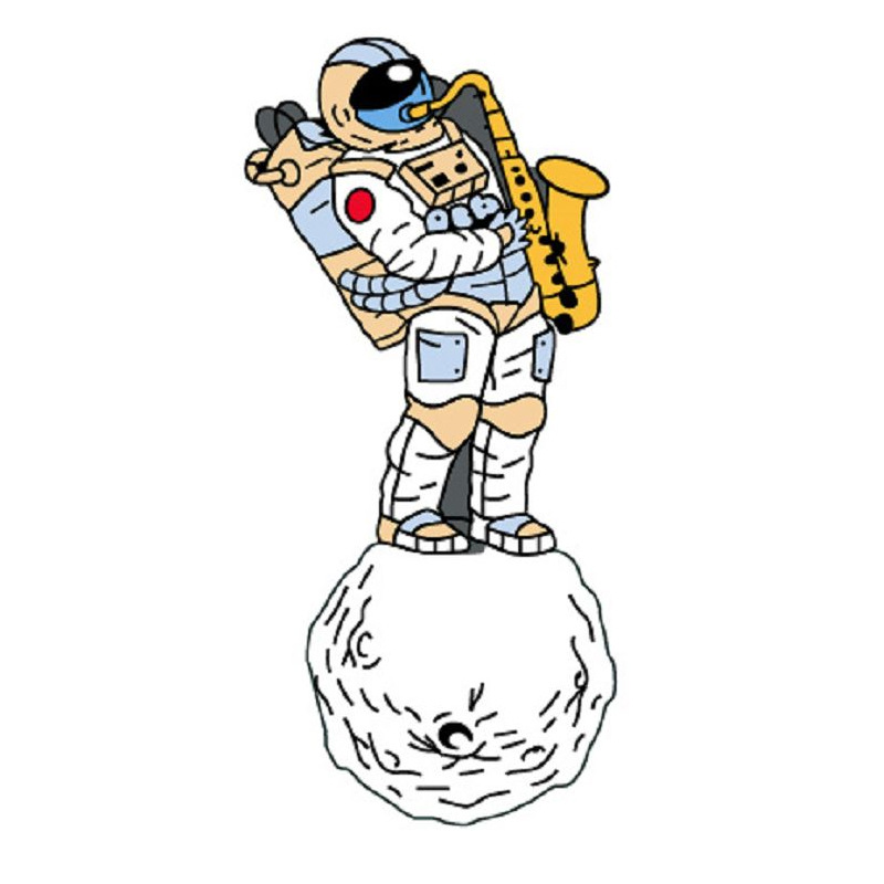 New Product Astronaut Blowing Saxophone Moon Fashion Cartoon Children Space Enamel Student Korean Creative Tide Gift Pins, As picture
New Product Astronaut Blowing Saxophone Moon Fashion Cartoon Children Space Enamel Student Korean Creative Tide Gift Pins, As picture