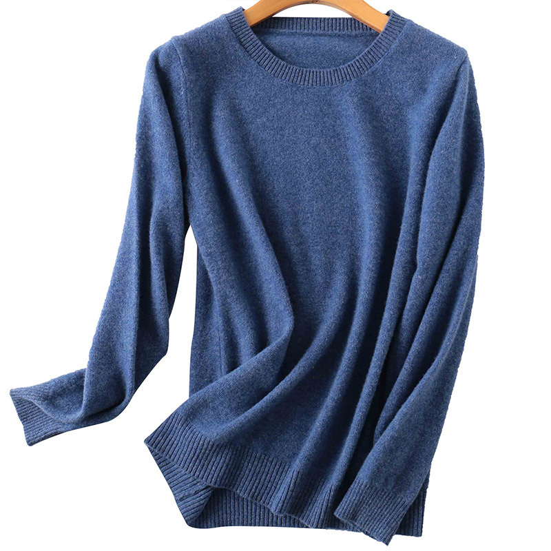 100% Merino Wool Cashmere Sweater Women Autumn Winter Warm Soft O-Neck Long Sleeve Knitted Pullover Jumper Femme Sweater 201109
