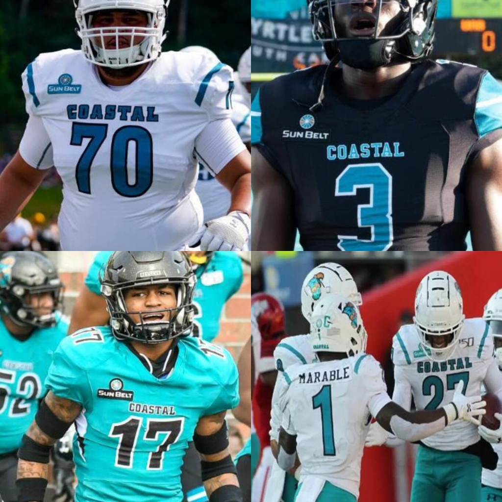 Custom Coastal Carolina Football stitched jersey 10 Grayson Mccall 84 Jeremiah Miller 28 Jacqez Hairston 7 Jarrett Guest Men Youth Kid women Jerseys, Black
Custom Coastal Carolina Football stitched jersey 10 Grayson Mccall 84 Jeremiah Miller 28 Jacqez Hairston 7 Jarrett Guest Men Youth Kid women Jerseys, Black
