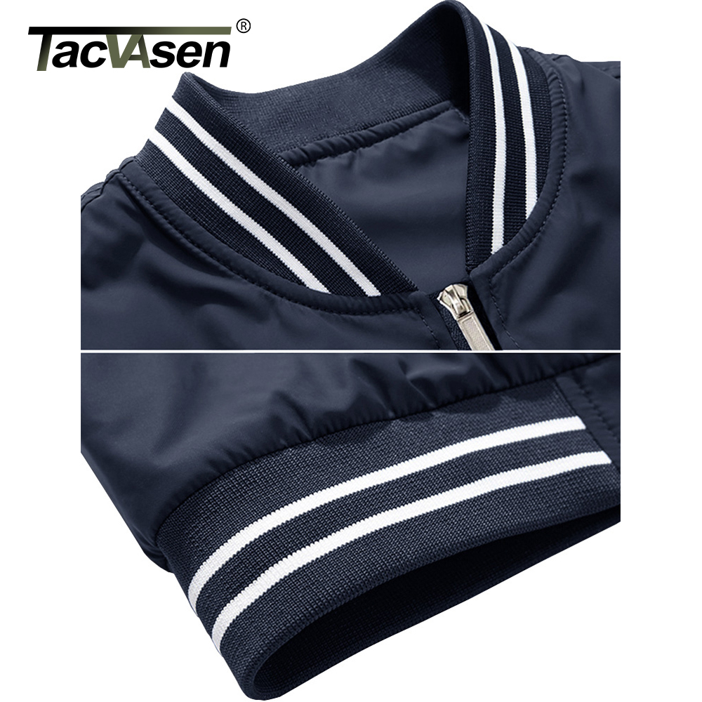 TACVASEN Casual Jacket Mens Spring/Fall Pilot Style Coat Army Bomber Jackets Baseball Jacket Outerwear Overcoat Boys 201127