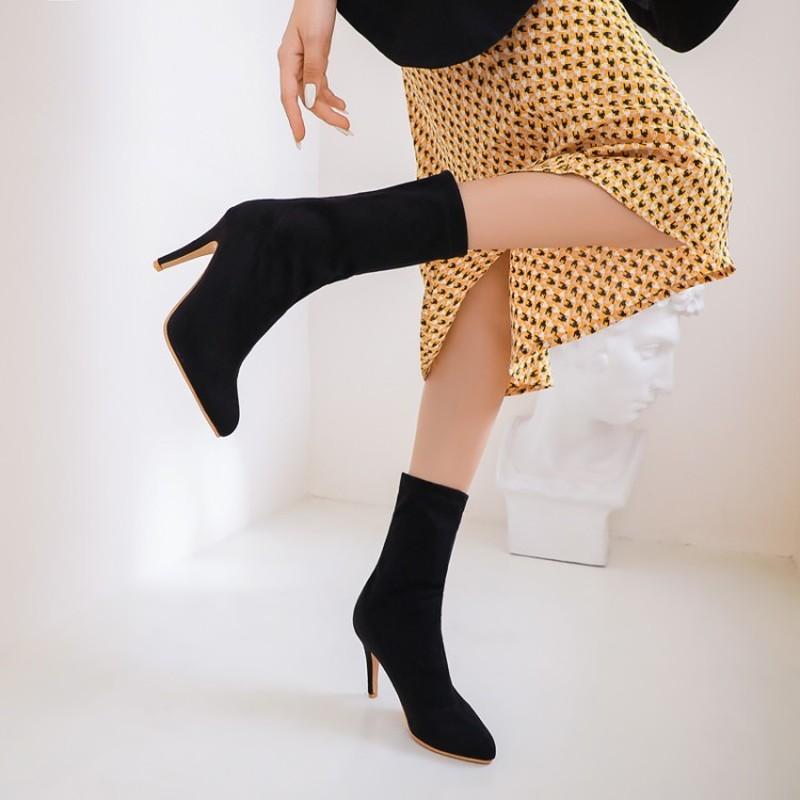Women Fetish Sock Boots 2021 Plus Size 32-48 10cm High Heels Stiletto Heels Purple Yellow Neon Green Ankle Booties Peach Shoes
Women Fetish Sock Boots 2021 Plus Size 32-48 10cm High Heels Stiletto Heels Purple Yellow Neon Green Ankle Booties Peach Shoes