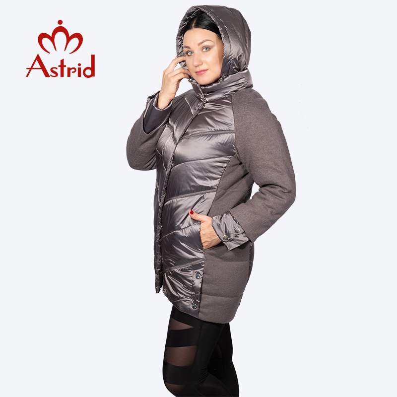 Astrid Winter jacket Women autumn Warm hooded High Quality Winter splice jacket Coat Women New Collection AM-2210 201019