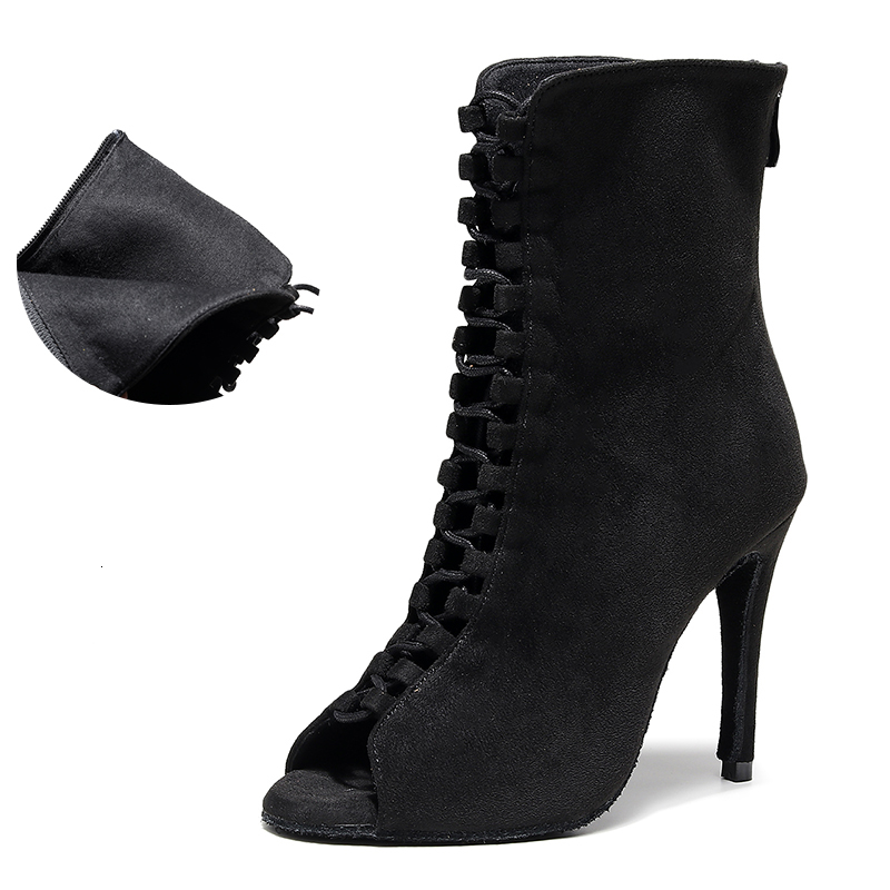 2021 New Woman Lace Up Latin Black High Heel Salsa Ballroom Dancing Shoes for Girls Soft Bottom Latino Practice Dance Boots Yt73, Black -7.5cm
2021 New Woman Lace Up Latin Black High Heel Salsa Ballroom Dancing Shoes for Girls Soft Bottom Latino Practice Dance Boots Yt73, Black -7.5cm
