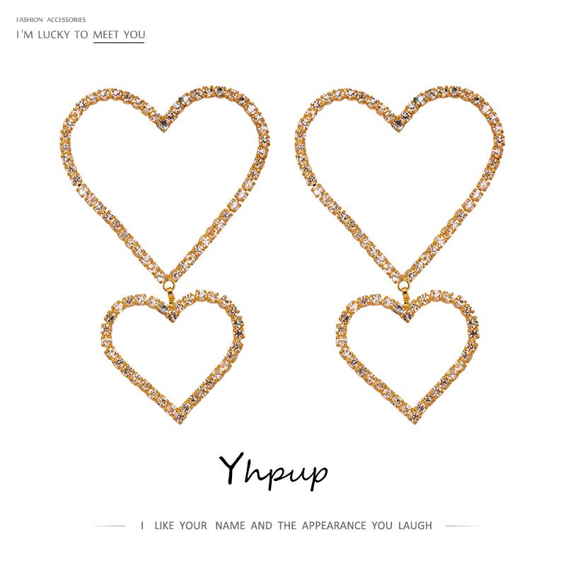 Dangle & Chandelier Yhpup Romantic Heart Hollow Drop Earrings Luxury Rhinestone 14 K Copper Temperament Jewelry Wedding Gift 2021
Dangle & Chandelier Yhpup Romantic Heart Hollow Drop Earrings Luxury Rhinestone 14 K Copper Temperament Jewelry Wedding Gift 2021