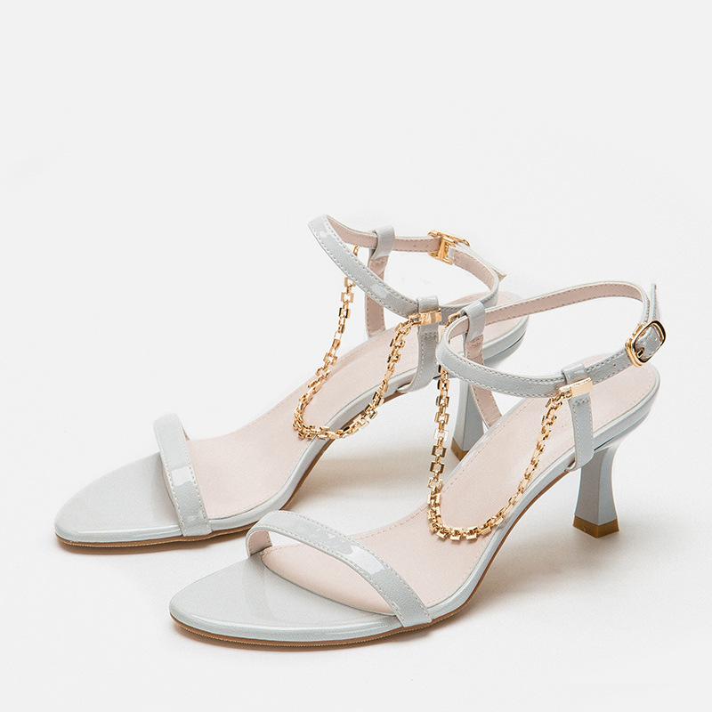Summer New Women Ankle Strap Sandals Ladys High heel Sandals with Chain Fashion Female Shoes, Nude
Summer New Women Ankle Strap Sandals Ladys High heel Sandals with Chain Fashion Female Shoes, Nude