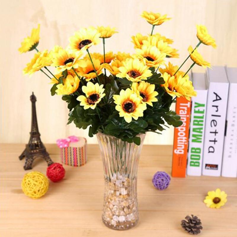 1PC 7 Heads Sunflower Artificial Silk Flowers for DIY Scrapbooking Wreath Home Wedding Decoration Fake Flowers Length 30cm, Yellow 
1PC 7 Heads Sunflower Artificial Silk Flowers for DIY Scrapbooking Wreath Home Wedding Decoration Fake Flowers Length 30cm, Yellow