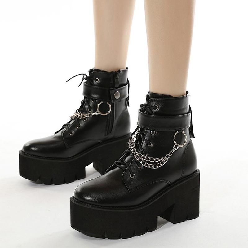 Women's Shoes Thick High Heeled Short Boots Women Boots Platform 2021 New Large Size Chain Ankle Female Fashion, Black
Women's Shoes Thick High Heeled Short Boots Women Boots Platform 2021 New Large Size Chain Ankle Female Fashion, Black