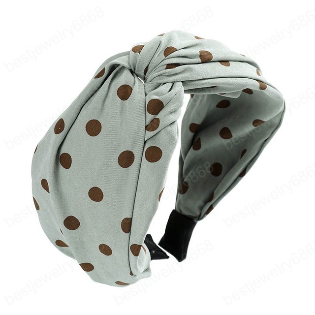 Fashion Cross Polka Dot Headband Eegant Women Hairband Bezel Turban Wide Size Girls Headwear Hair Accessories Hair Hoop