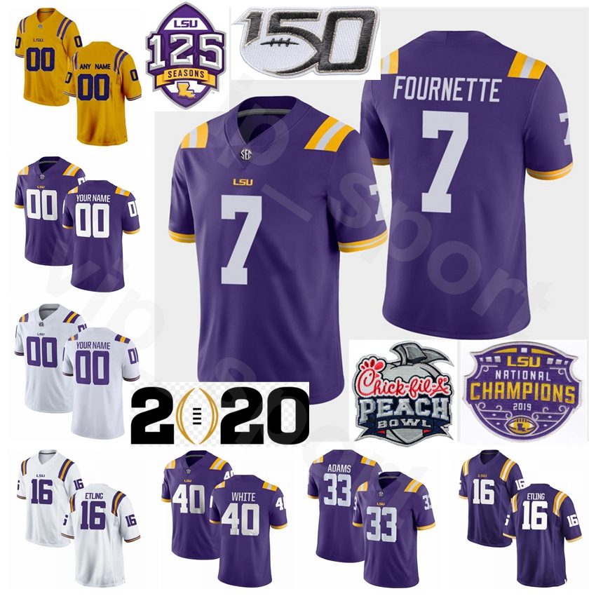 NCAA College Football 7 Leonard Fournette Jersey LSU Tigers LE FOURNETTE 40 Devin White 33 Jamal Adams 16 Danny Etling Purple Yellow White, With peach bowl patch
NCAA College Football 7 Leonard Fournette Jersey LSU Tigers LE FOURNETTE 40 Devin White 33 Jamal Adams 16 Danny Etling Purple Yellow White, With peach bowl patch