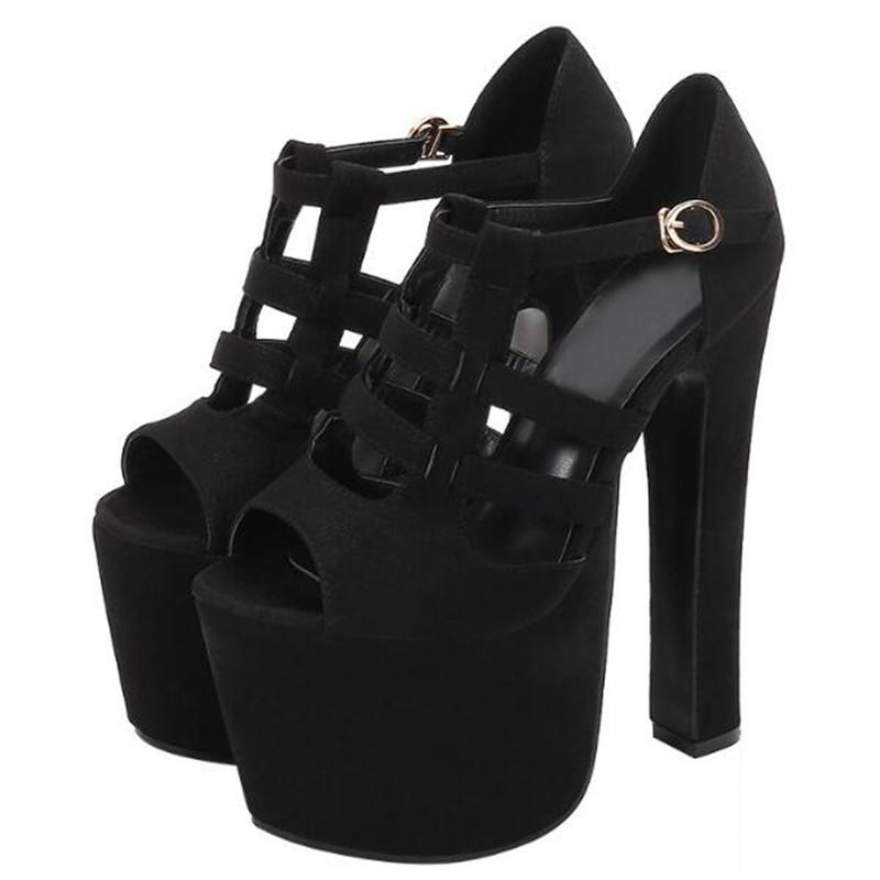 Women Sandals 17CM Thick High Heels Platform Gladiator 2021 New Summer Fashion Waterproof Shoes PU Buckle Peep Toe womens shoes, Black
Women Sandals 17CM Thick High Heels Platform Gladiator 2021 New Summer Fashion Waterproof Shoes PU Buckle Peep Toe womens shoes, Black