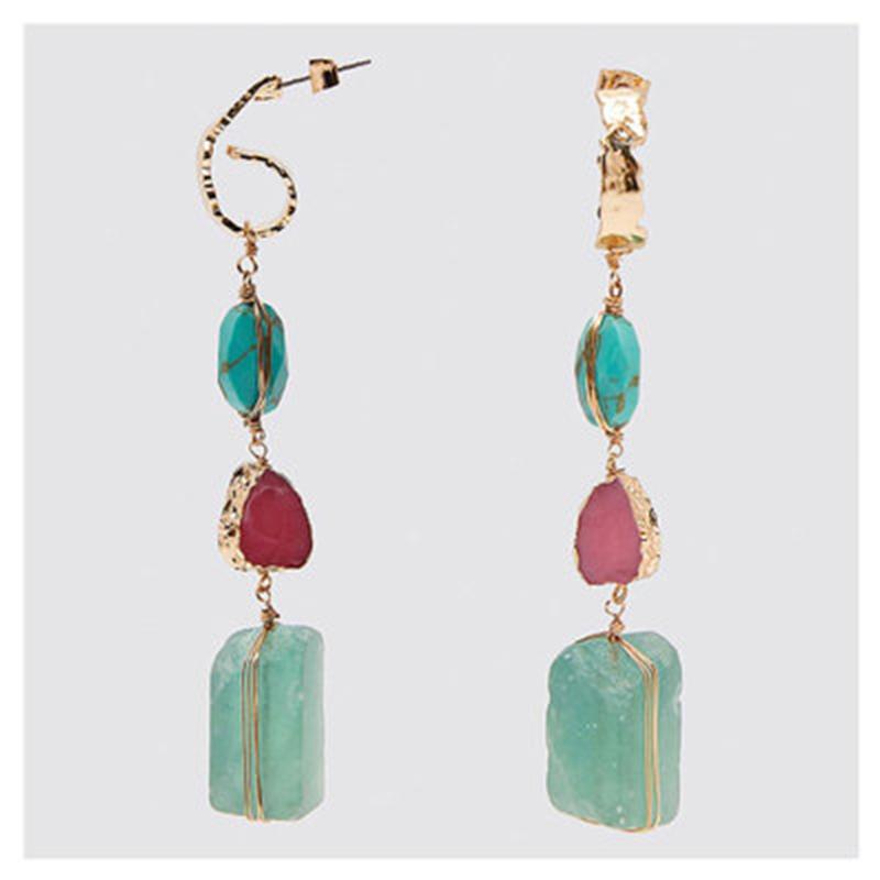 New women designer Earrings natural agate stone handmade Tassel European and American exaggerated geometry alloy earrings
New women designer Earrings natural agate stone handmade Tassel European and American exaggerated geometry alloy earrings