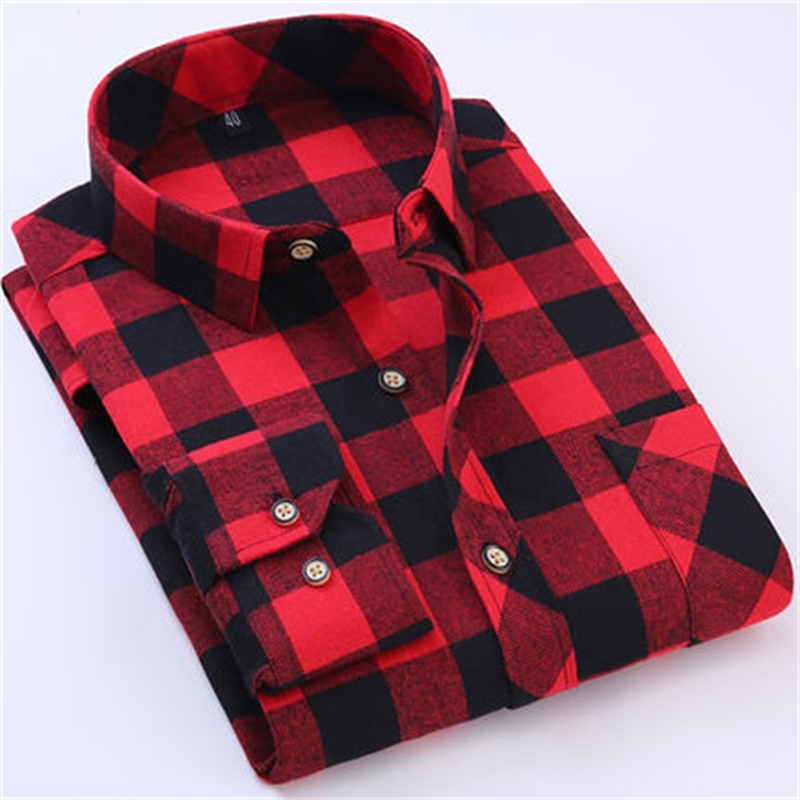 2021 New Men Spring Autumn Cotton Long Sleeved Red and Black Plaid Slim Male Flannel Shirt Big Size Brand Clothing 5cuf, M639
2021 New Men Spring Autumn Cotton Long Sleeved Red and Black Plaid Slim Male Flannel Shirt Big Size Brand Clothing 5cuf, M639
