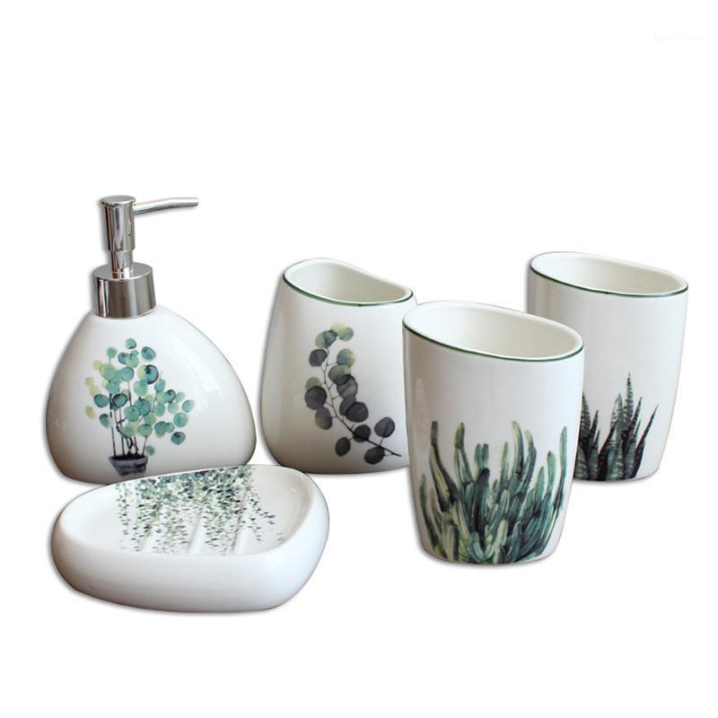 Nordic Green Plant Ceramic Bathroom Products Simple Five-Piece Wedding Bath Set Bathroom Ceramic Set1
Nordic Green Plant Ceramic Bathroom Products Simple Five-Piece Wedding Bath Set Bathroom Ceramic Set1