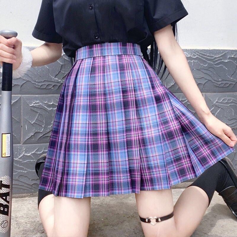 Skirts Plaid Pleated Women Harajuku Empire Casual Japanese Kawaii Cute Student Uniform Sailor Preppy Style A-Line Skirt, Purple
Skirts Plaid Pleated Women Harajuku Empire Casual Japanese Kawaii Cute Student Uniform Sailor Preppy Style A-Line Skirt, Purple