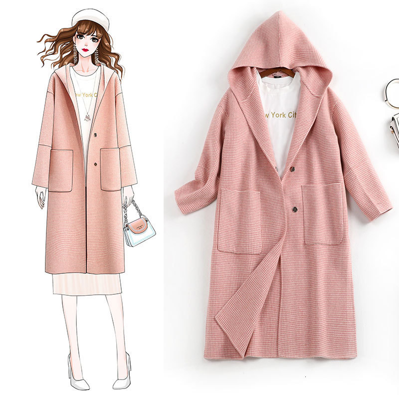 Double-sided Wool Wears Female Winter Jacket Plus Size Long Women's Coates G9ye, Pink.
Double-sided Wool Wears Female Winter Jacket Plus Size Long Women's Coates G9ye, Pink.