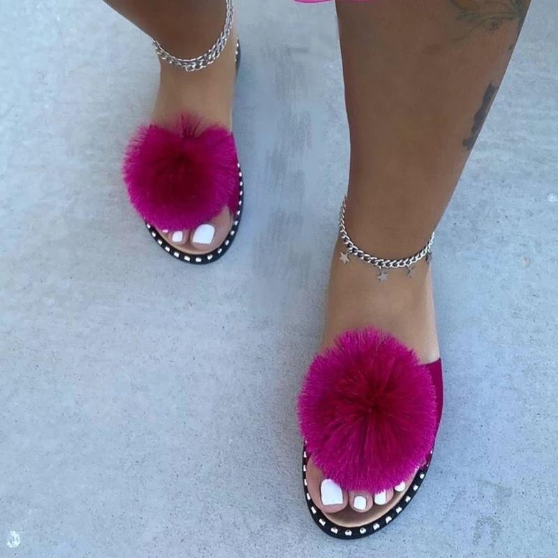 Summer Women Shoes Flat Slipper Fashion Faux Fur Ladies Sandals Open Toe Beach Flip Flops Female Platform Casual Outdoor Slides, Black
Summer Women Shoes Flat Slipper Fashion Faux Fur Ladies Sandals Open Toe Beach Flip Flops Female Platform Casual Outdoor Slides, Black