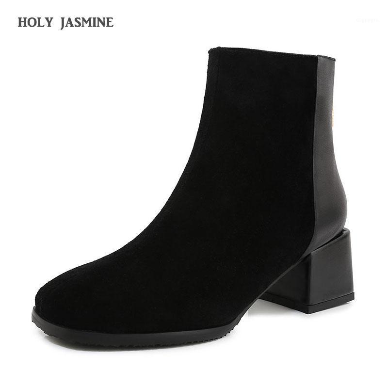 Genuine Leather Suede Women Ankle Boots Warm Short Plush Women Winter Boots Round Toe Zipper High Heels Ladies Shoes1, Black
Genuine Leather Suede Women Ankle Boots Warm Short Plush Women Winter Boots Round Toe Zipper High Heels Ladies Shoes1, Black