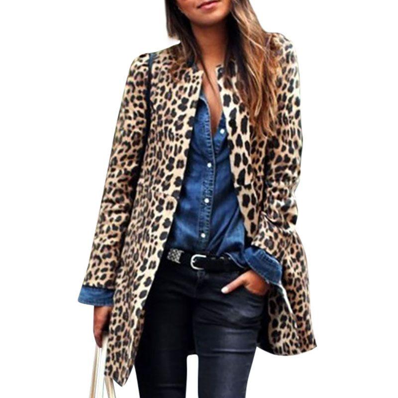 Jacket Fashion Women' Winter Autumn Coat Warm Sexy Leopard Long-sleeved Loose Temperament Casual Long Coats Top Jackets, Black
Jacket Fashion Women' Winter Autumn Coat Warm Sexy Leopard Long-sleeved Loose Temperament Casual Long Coats Top Jackets, Black