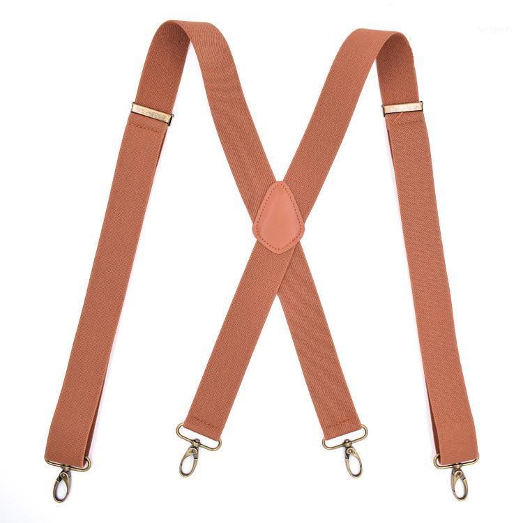 Suspenders 2021 Adult Men's Four-clip Hook Strap Adjustable X-shaped Monochrome Universal Clip Bronze Buckle Fashionze Buckle1
Suspenders 2021 Adult Men's Four-clip Hook Strap Adjustable X-shaped Monochrome Universal Clip Bronze Buckle Fashionze Buckle1
