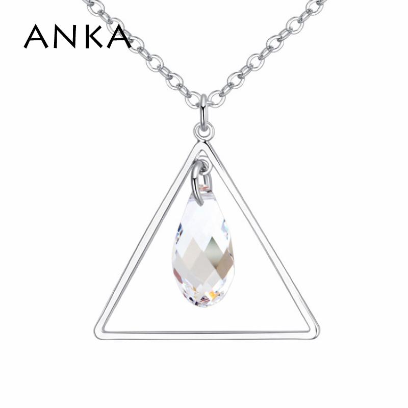ANKA simple triangle metal frame and water drop pendant necklace for women jewelry with Crystal from Austria #124622
ANKA simple triangle metal frame and water drop pendant necklace for women jewelry with Crystal from Austria #124622