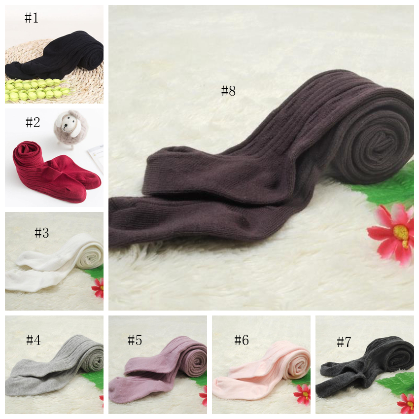 Baby Pantyhose Kids Cotton Dance Socks Pants Solid Baby Girl Pants Stretch Tights Infant Toddler Kid Clothes 8 Colors BT6015