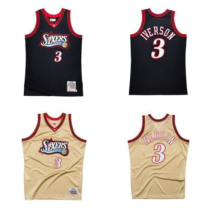 Men's basketball Philadelphia 76ers 3 Allen Iverson Mitchell & Ness 1997-98 Hardwoods Classics Authentic Jersey, Black;red
Men's basketball Philadelphia 76ers 3 Allen Iverson Mitchell & Ness 1997-98 Hardwoods Classics Authentic Jersey, Black;red