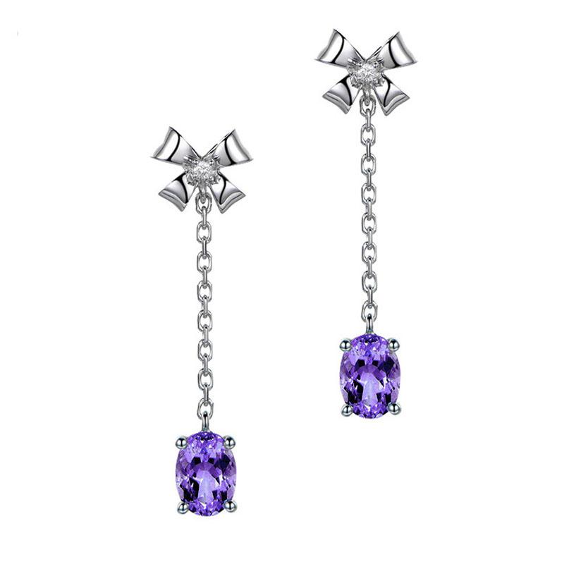 MOONROCY Silver Color Crystal Earrings Dangle Purple Green Long Blue Earrings for Women Gift Girls Jewelry Wholesale Bowknot
MOONROCY Silver Color Crystal Earrings Dangle Purple Green Long Blue Earrings for Women Gift Girls Jewelry Wholesale Bowknot